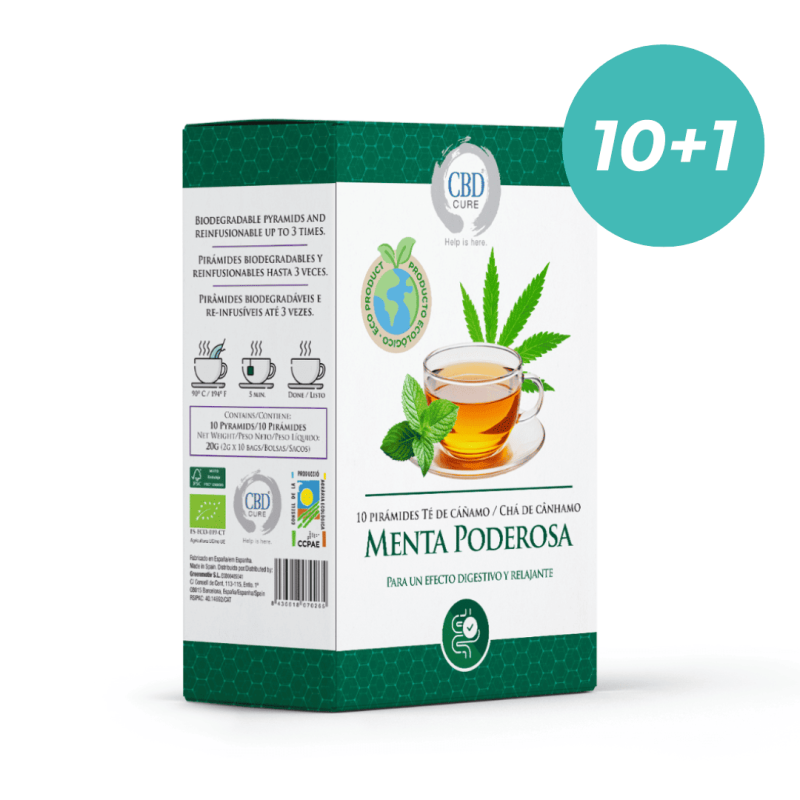 Infusión ecológica CBD - Menta Poderosa 10+1